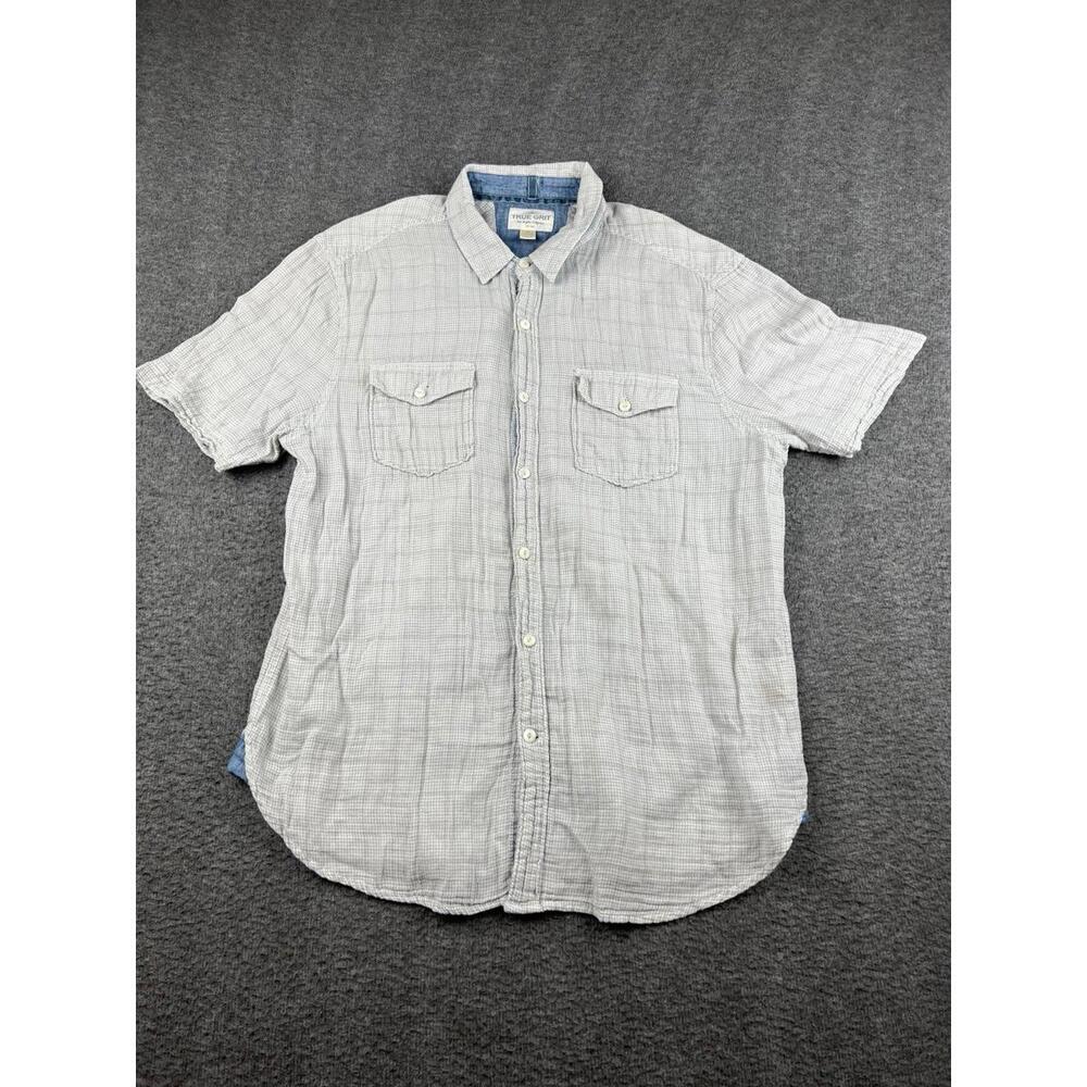True Grit Men's Short Sleeve Button-Up Shirt‎ Size Medium